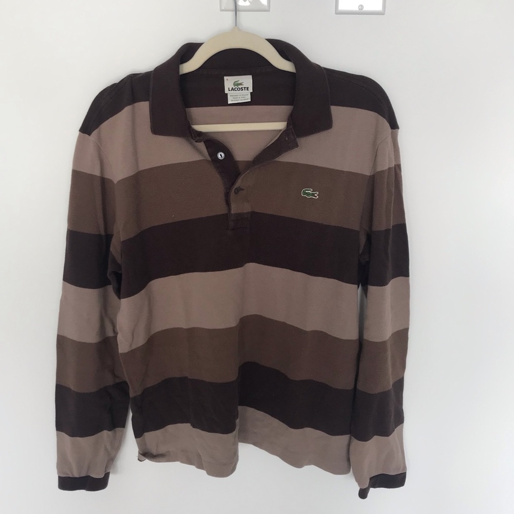 Lacoste Brown Striped Women's Top